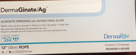 DermaGinate/ Ag™ Silver Alginate Dressing, 12 Inch