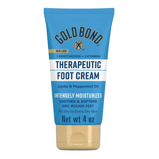 Gold Bond Therapeutic Foot Cream for Dry to Extra Dry Feet, 4-ounce Tube