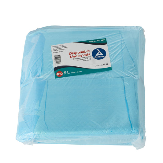 Dynarex Absorbent Fluff Fill Underpad, 17 x 24 Inch