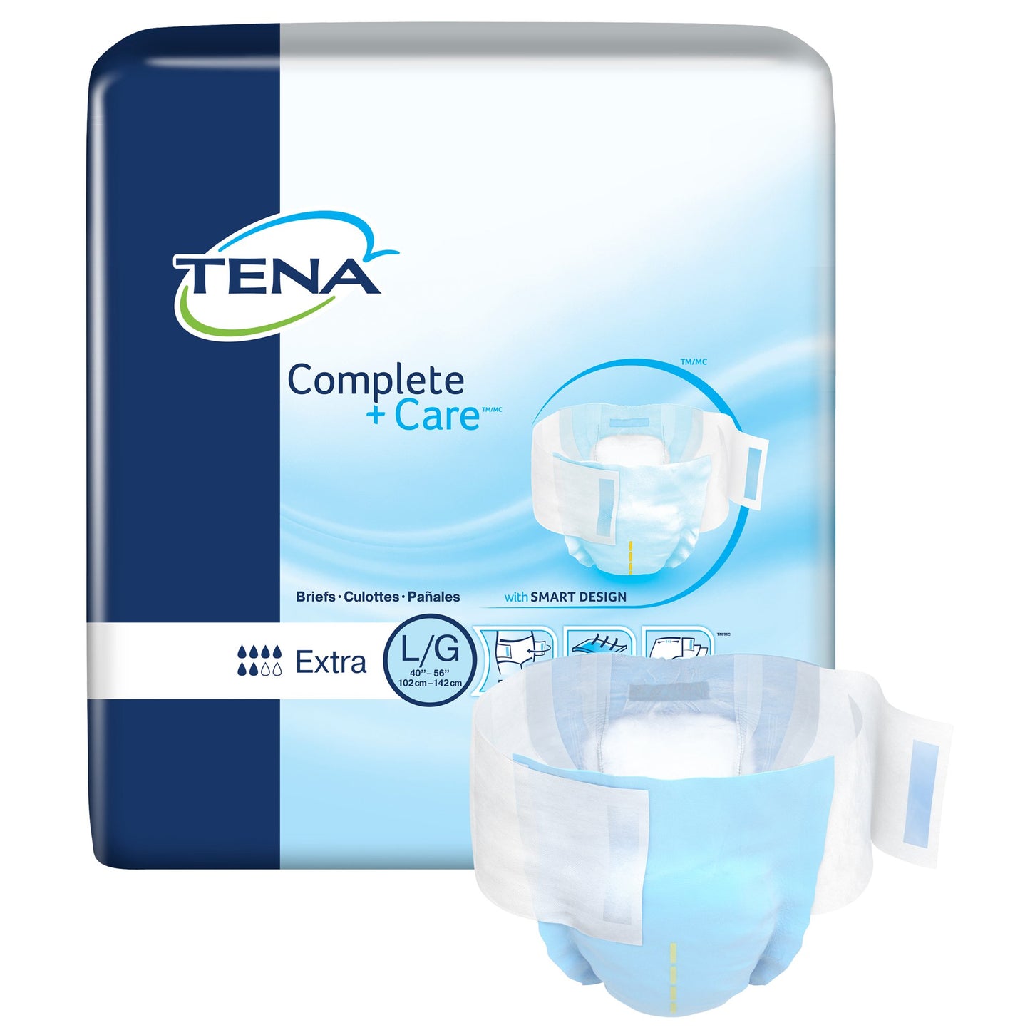 Tena Complete +Care™ Extra Incontinence Brief, Large
