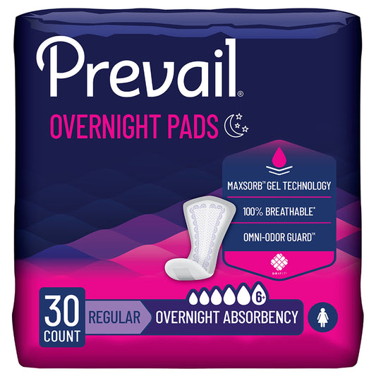 Prevail Daily Pads Overnight Bladder Control Pad, 16-Inch Length