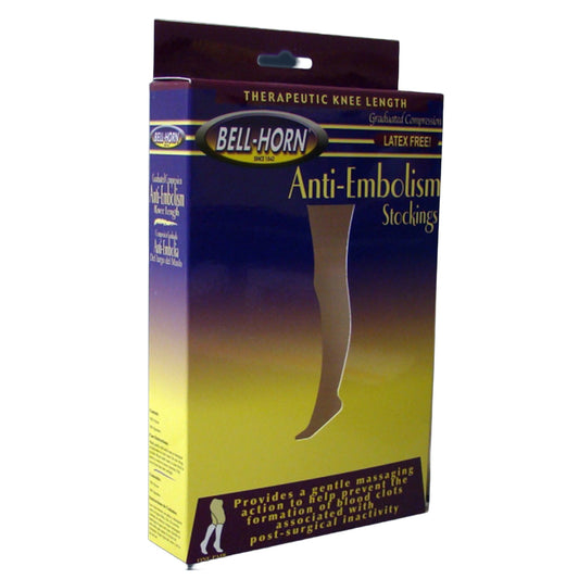 Bell-Horn Knee Length Anti-Embolism Stockings, 3X-Large/Reg, Beige