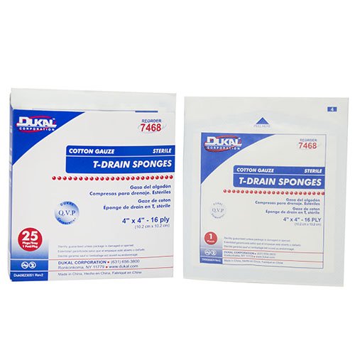 Dukal Drain Sponge, 16-Ply
