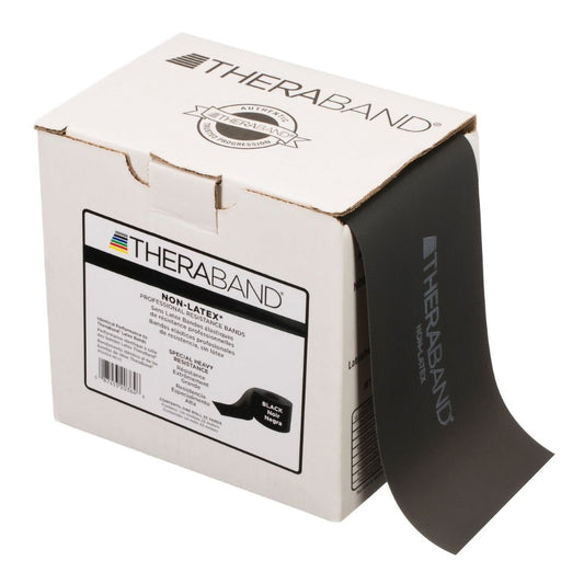 TheraBand Exercise Resistance Band, Black, 6 Inch x 25 Yard, X-Heavy Resistance