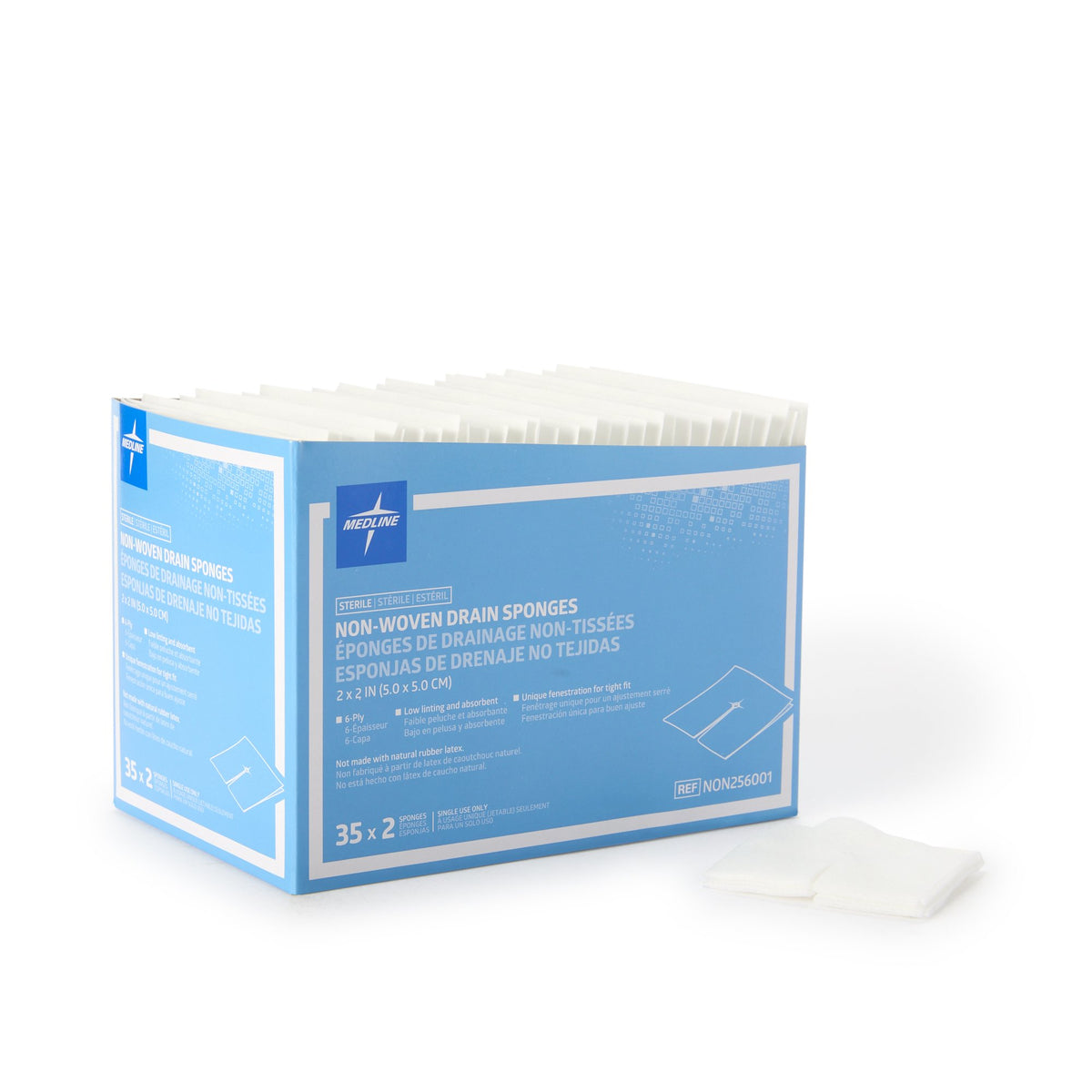 I.V. Sponge Medline 2 X 2 Inch 6-Ply Sterile 2 per Pack – SurfMed