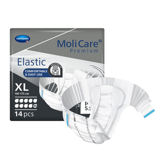 MoliCare Premium Elastic 10 Drop Absorbency Incontinence Briefs, Extra Large