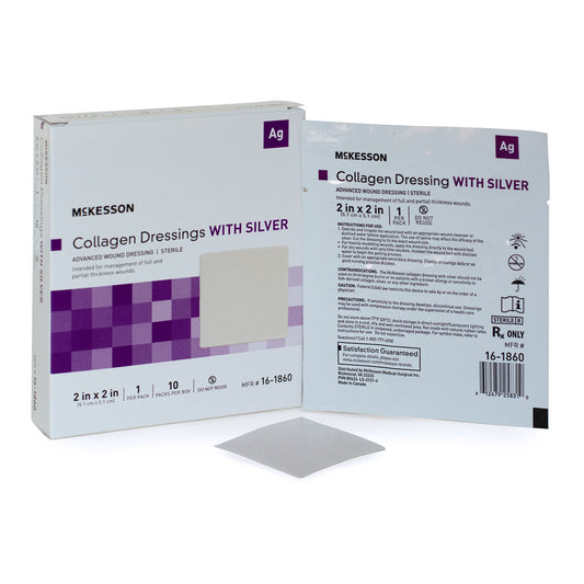 McKesson Silver Collagen Dressing, 2 x 2 Inch