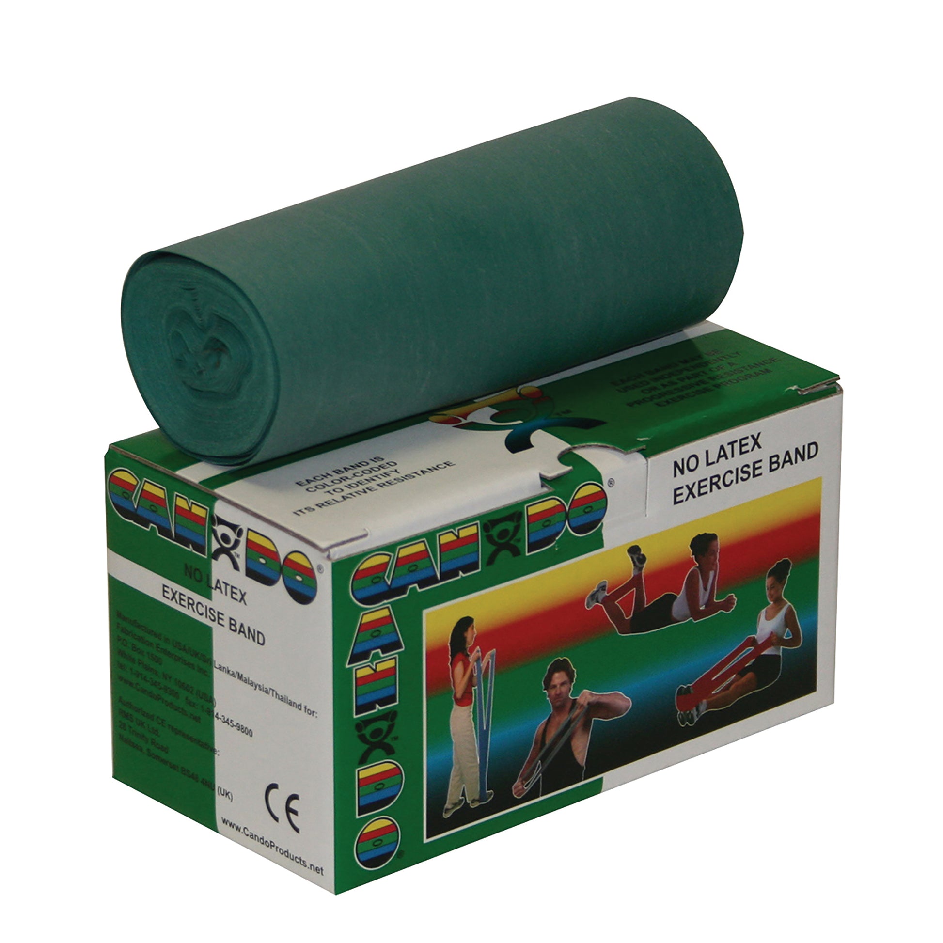 CanDo Exercise Resistance Band, Green, 5 Inch x 6 Yard, Medium Resistance