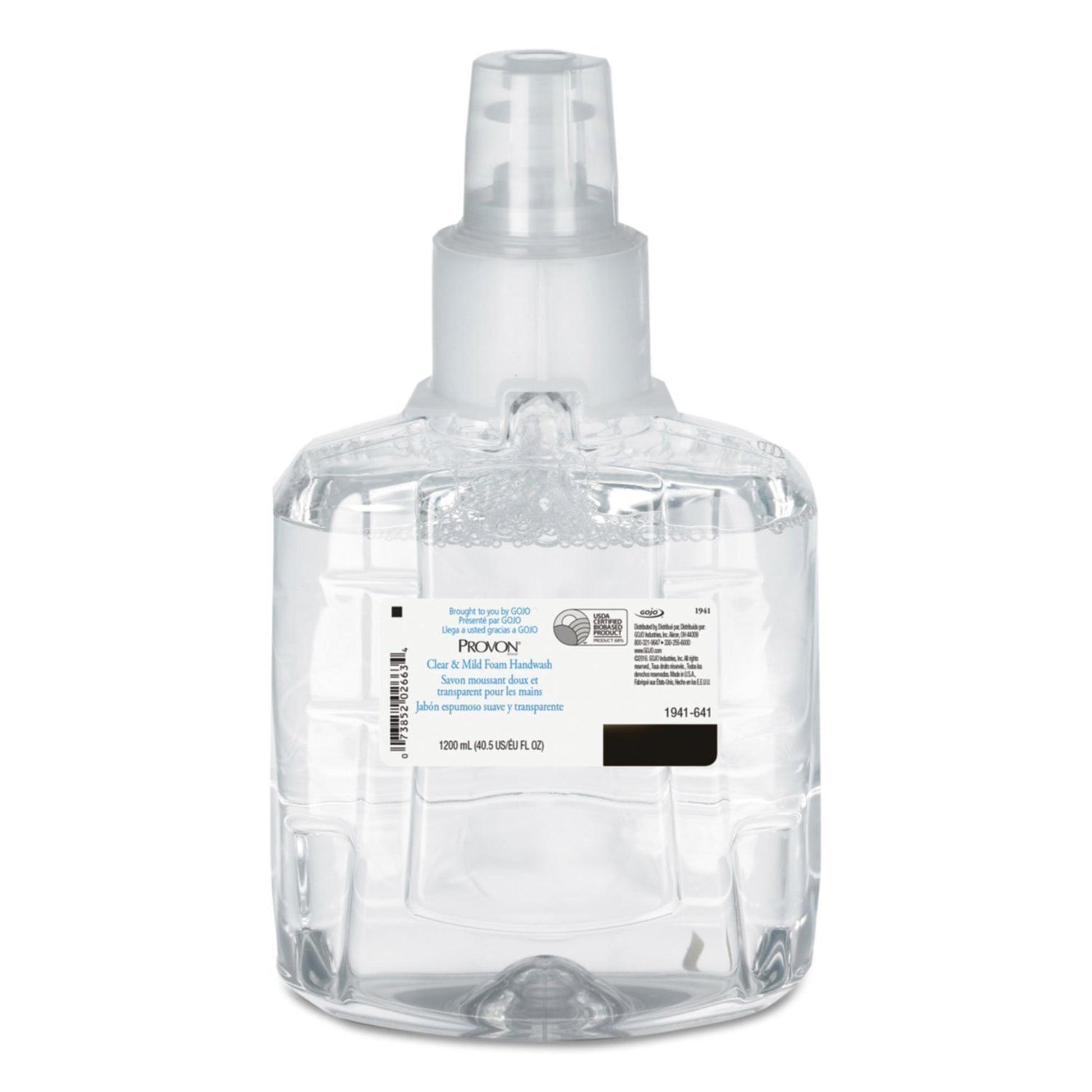Provon Clear and Mild Foam Handwash, 1200 mL Dispenser Refill Bottle, Unscented