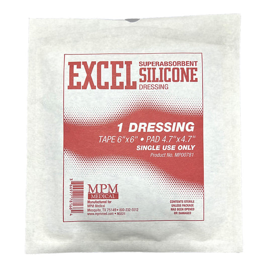 Super Absorbent Dressing Excel SAP 6 X 6 inch Rectangle