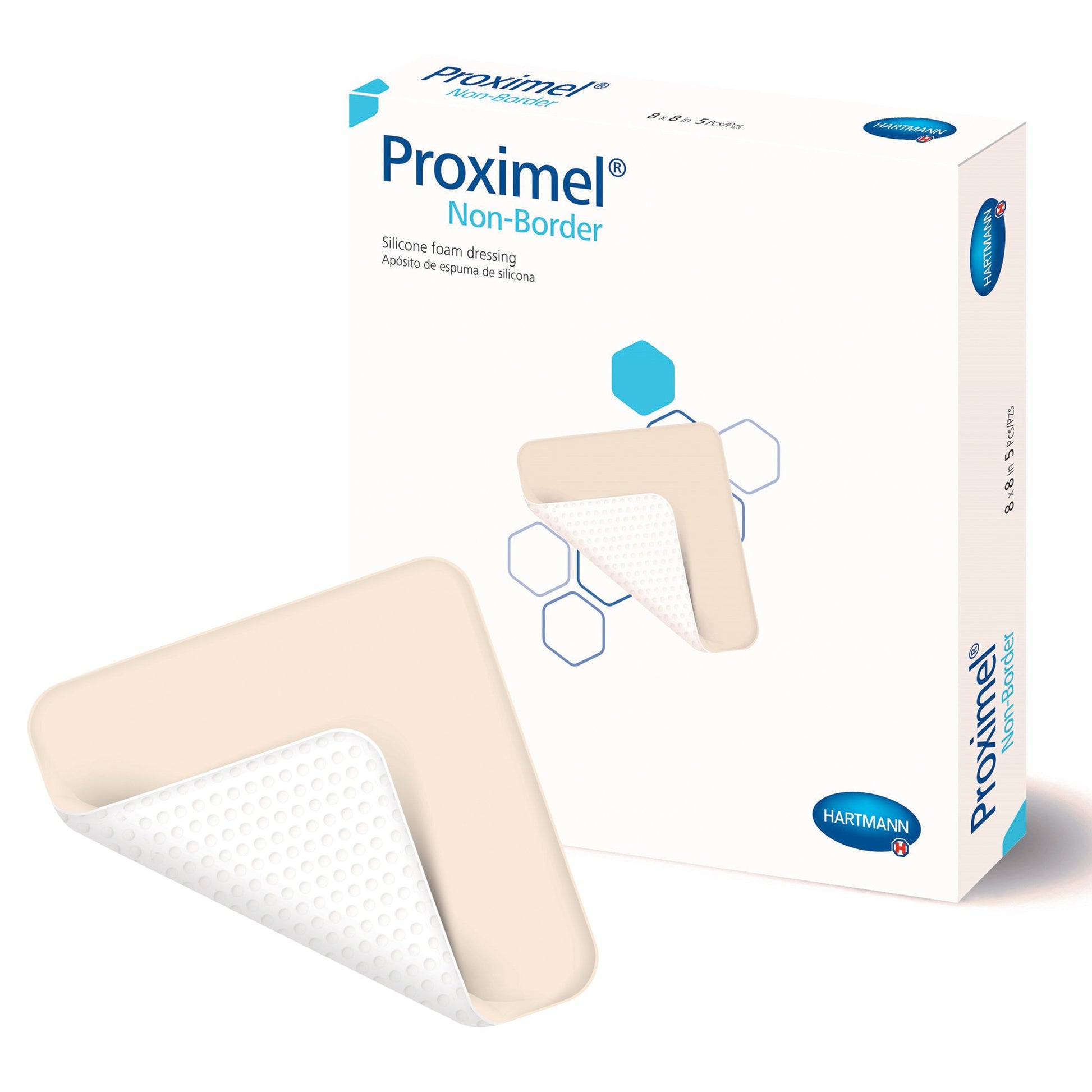 Proximel Non-Border Foam Dressing, 8 x 8 Inch