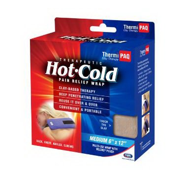Hot / Cold Therapy Wrap ThermiPaq General Purpose Medium 1/2 X 6 X 12 Inch Fabric / Clay Reusable
