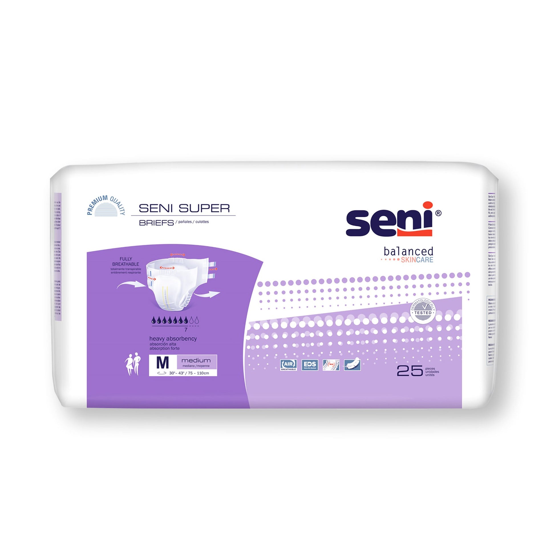 Seni Super Heavy Absorbency Incontinence Brief, Medium