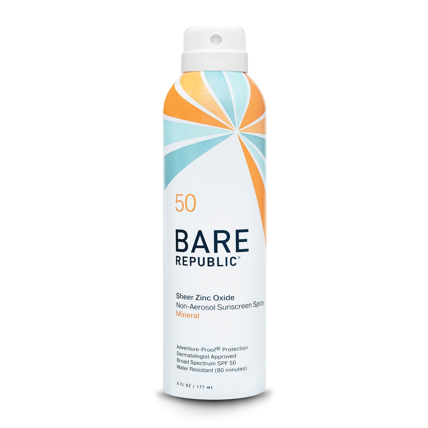 Bare Republic Sheer Zinc Oxide Nonaerosol Sunscreen Spray SPF 50
