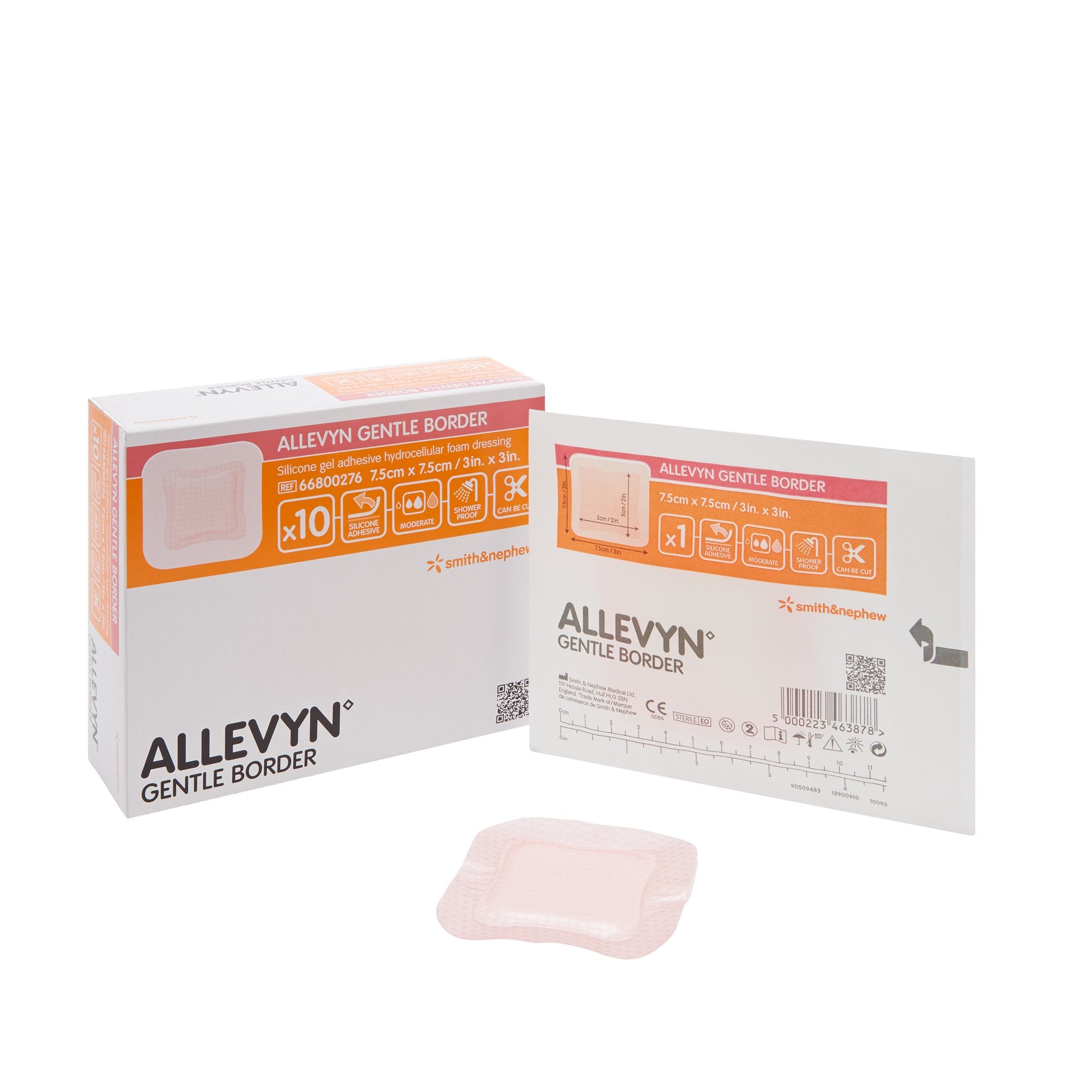 Allevyn Gentle Border Silicone Foam Dressing, 3 x 3 Inch – SurfMed