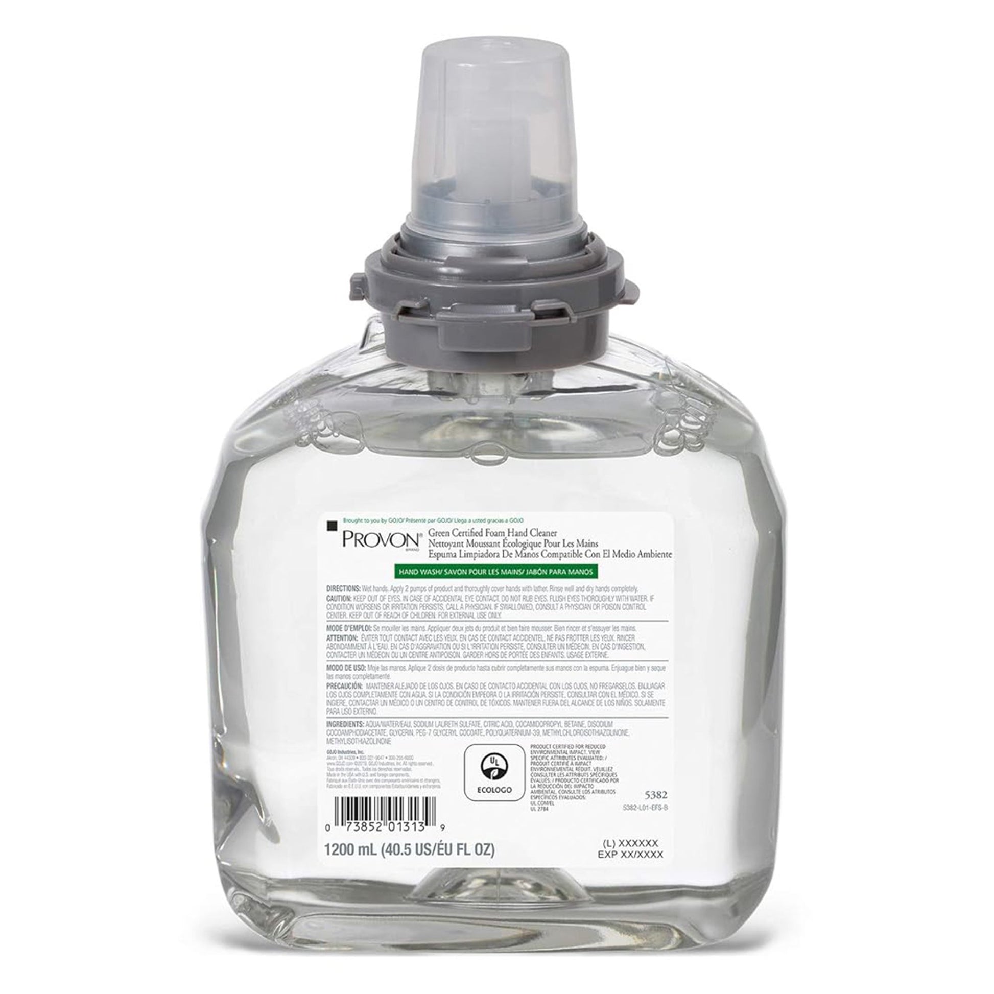 Provon Foaming Hand Cleaner, 1,200 mL Dispenser Refill Bottle Unscented