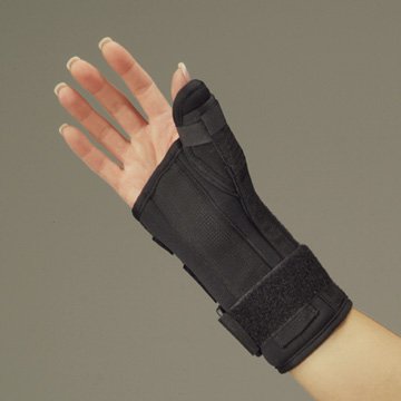 Wrist / Thumb Splint DeRoyal Foam Right Hand Black Large