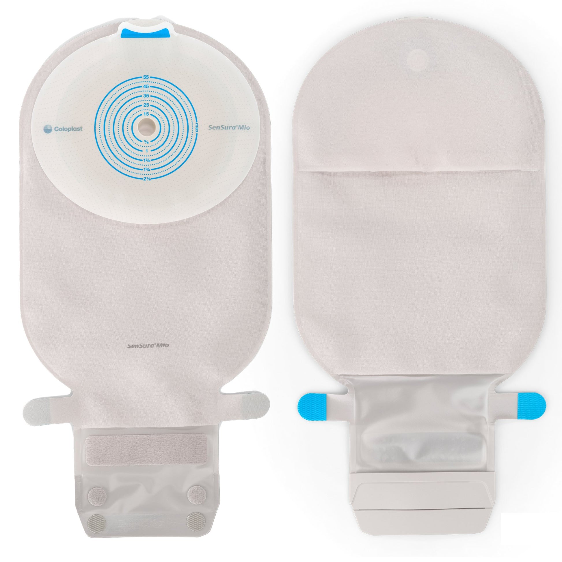 SenSura Mio Flat 1-Piece Opaque Ostomy Pouch, Trim to fit 10 – 55 mm Stomas