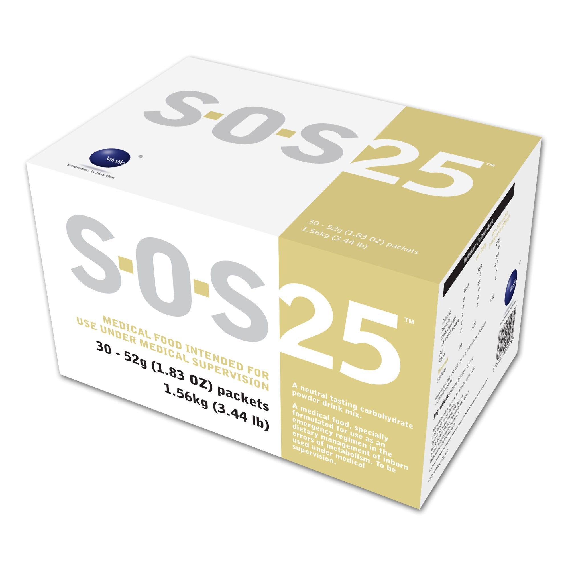 Oral Supplement S.O.S.™ 25 Neutral Flavor Powder 52 Gram Individual Pa ...