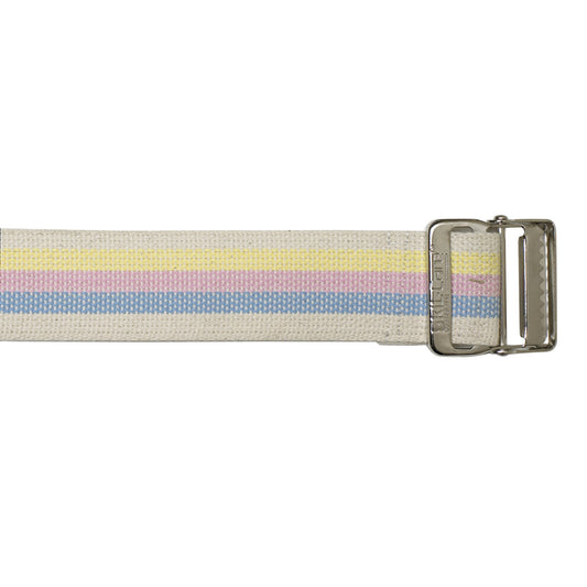 SkiL-Care™ Heavy-Duty Gait Belt with Metal Buckle, Pastel Stripes, 72 Inch