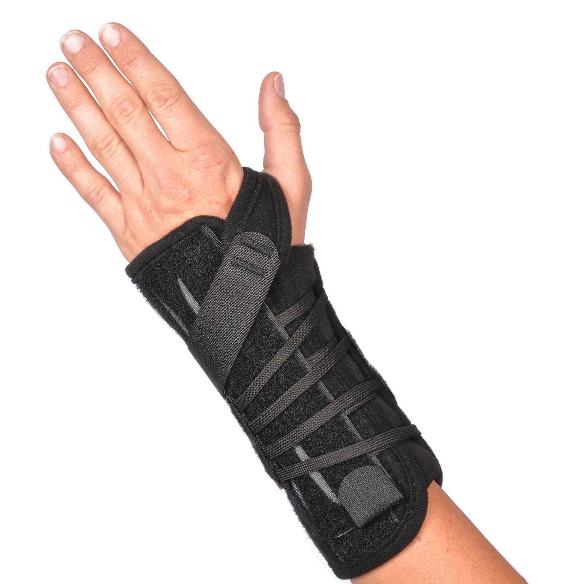 Wrist Brace Tiny Titan Aluminum / Felt / Nylon Left Hand Black One Size Fits Most