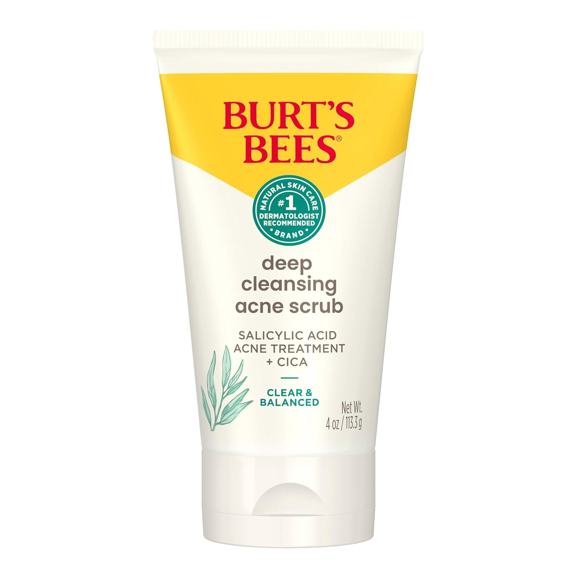 Burt's Bees Natural Acne Solutions Deep Cleansing Scrub with Salicylic Acid