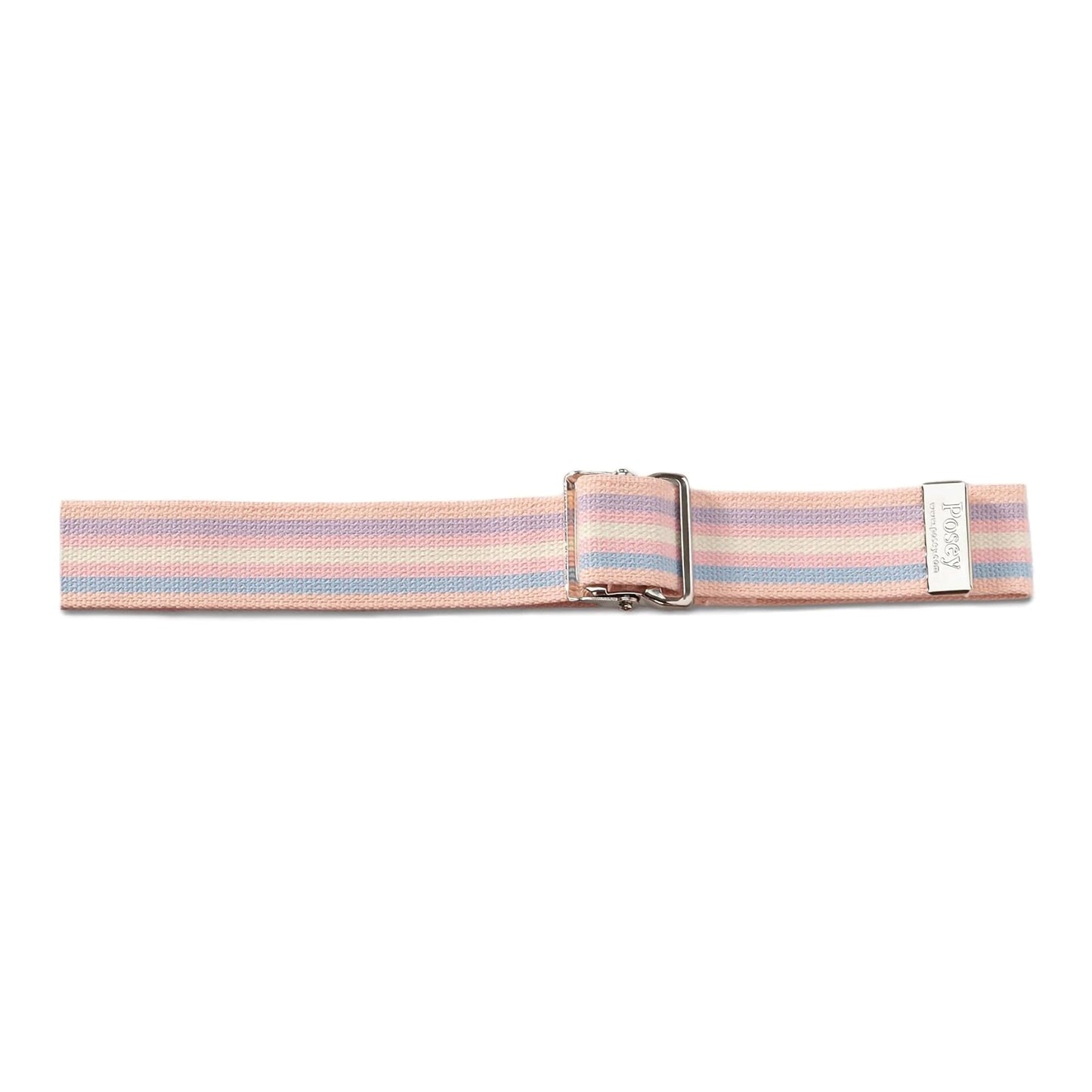 Posey Gait Belt, Nickel Buckle, Pastel Striped, 54-Inch Length