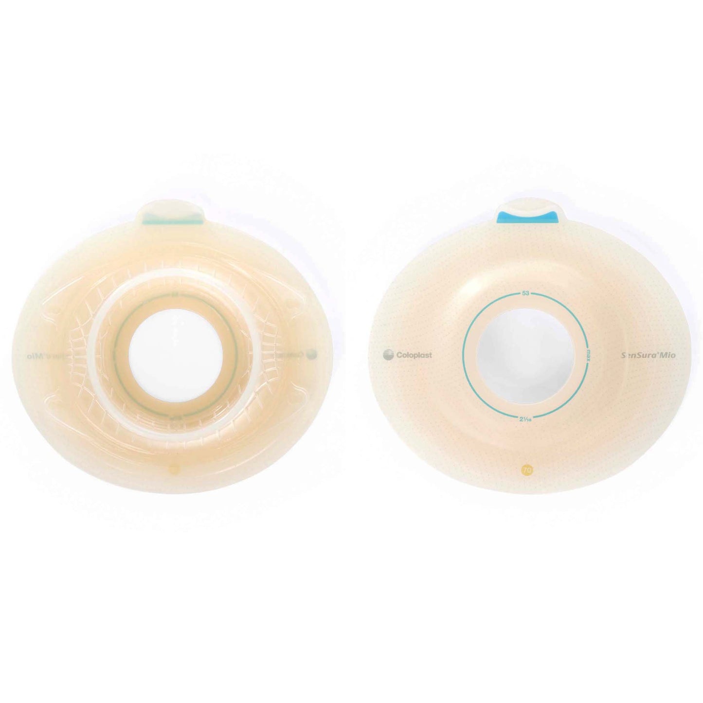 SenSura Mio Click Convex Deep Ostomy Barrier, 35 mm Stoma Opening, Blue Match