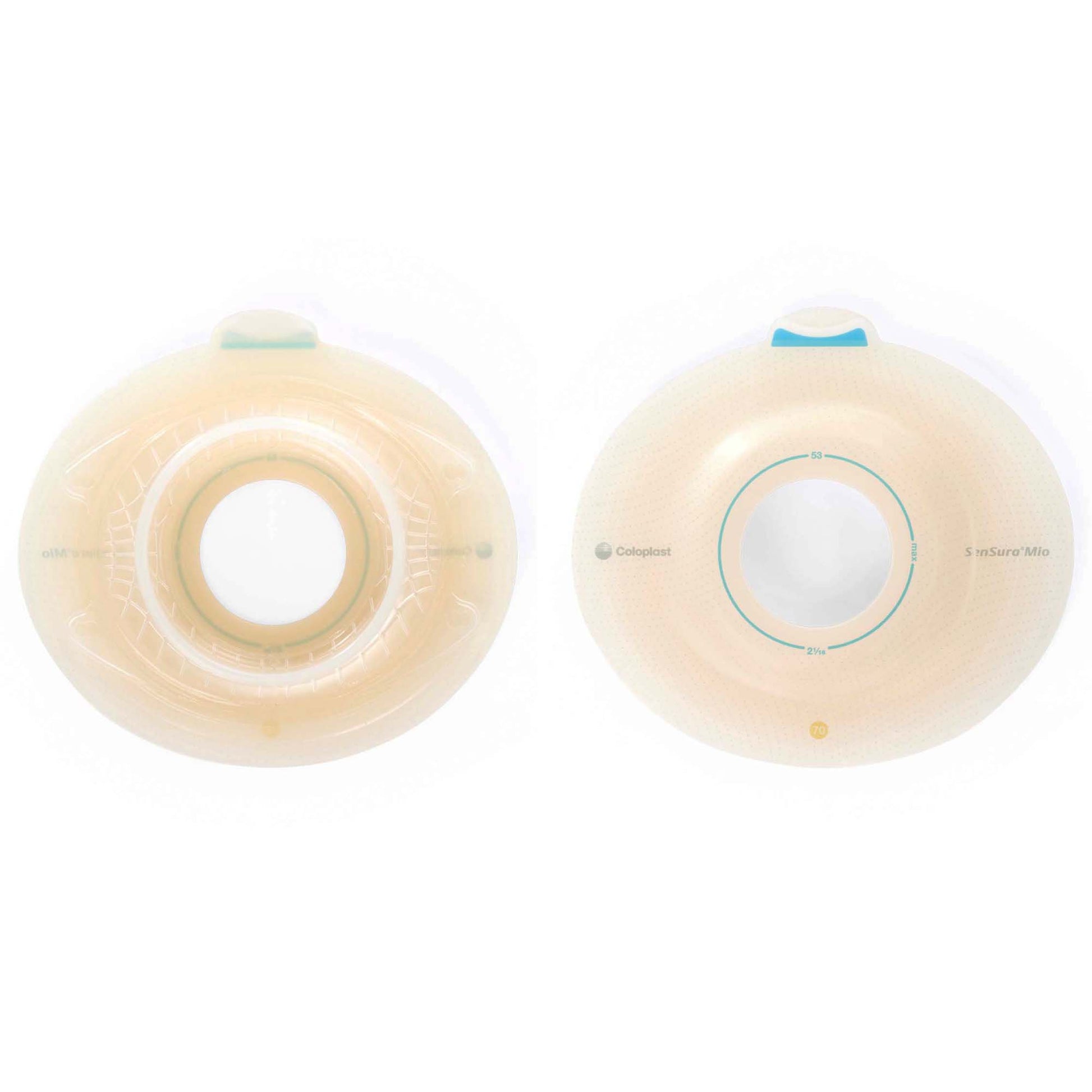 SenSura Mio Click Convex Deep Ostomy Barrier, 35 mm Stoma Opening, Blue Match
