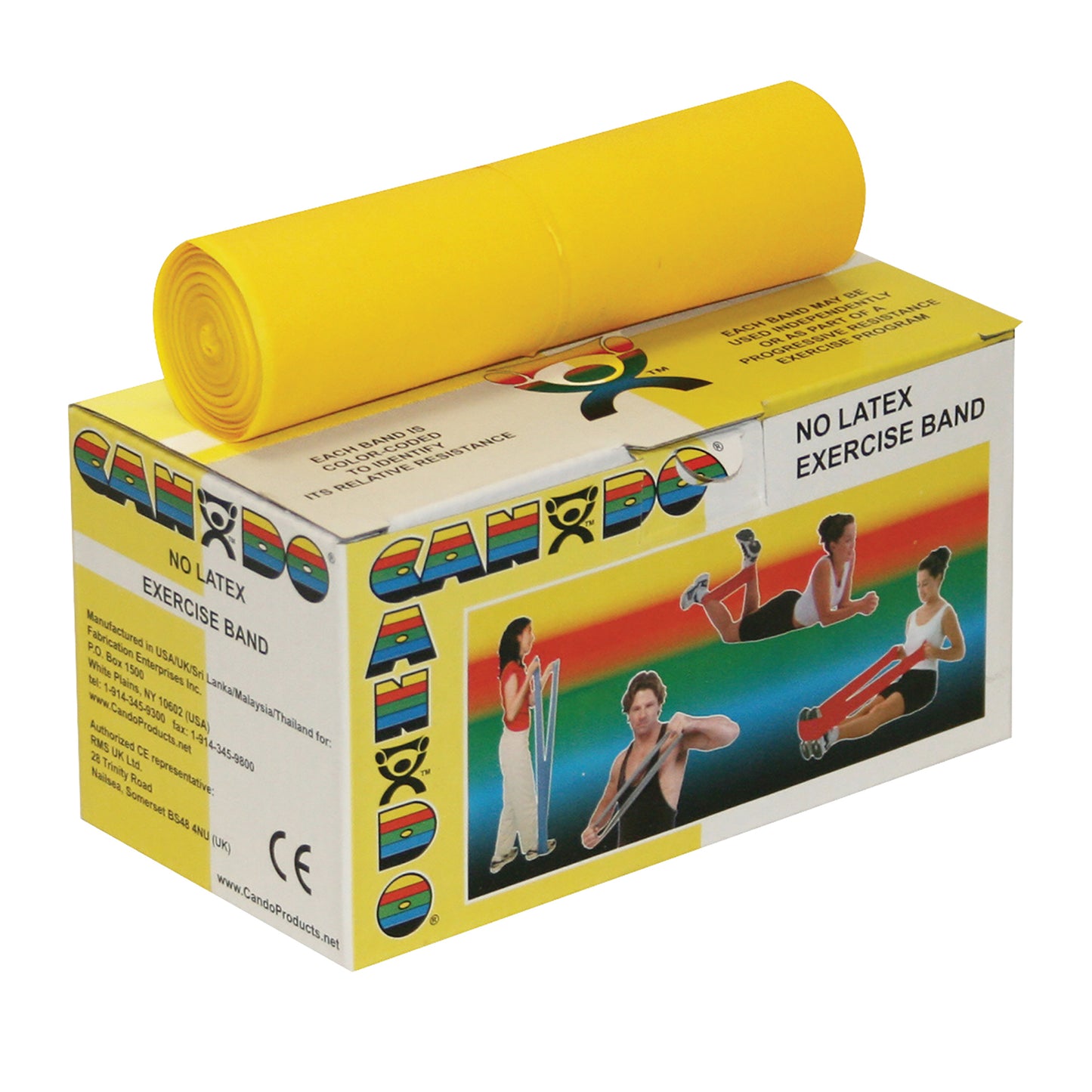 CanDo Exercise Resistance Band, Yellow, 5 Inch x 6 Yard, X-Light Resistance