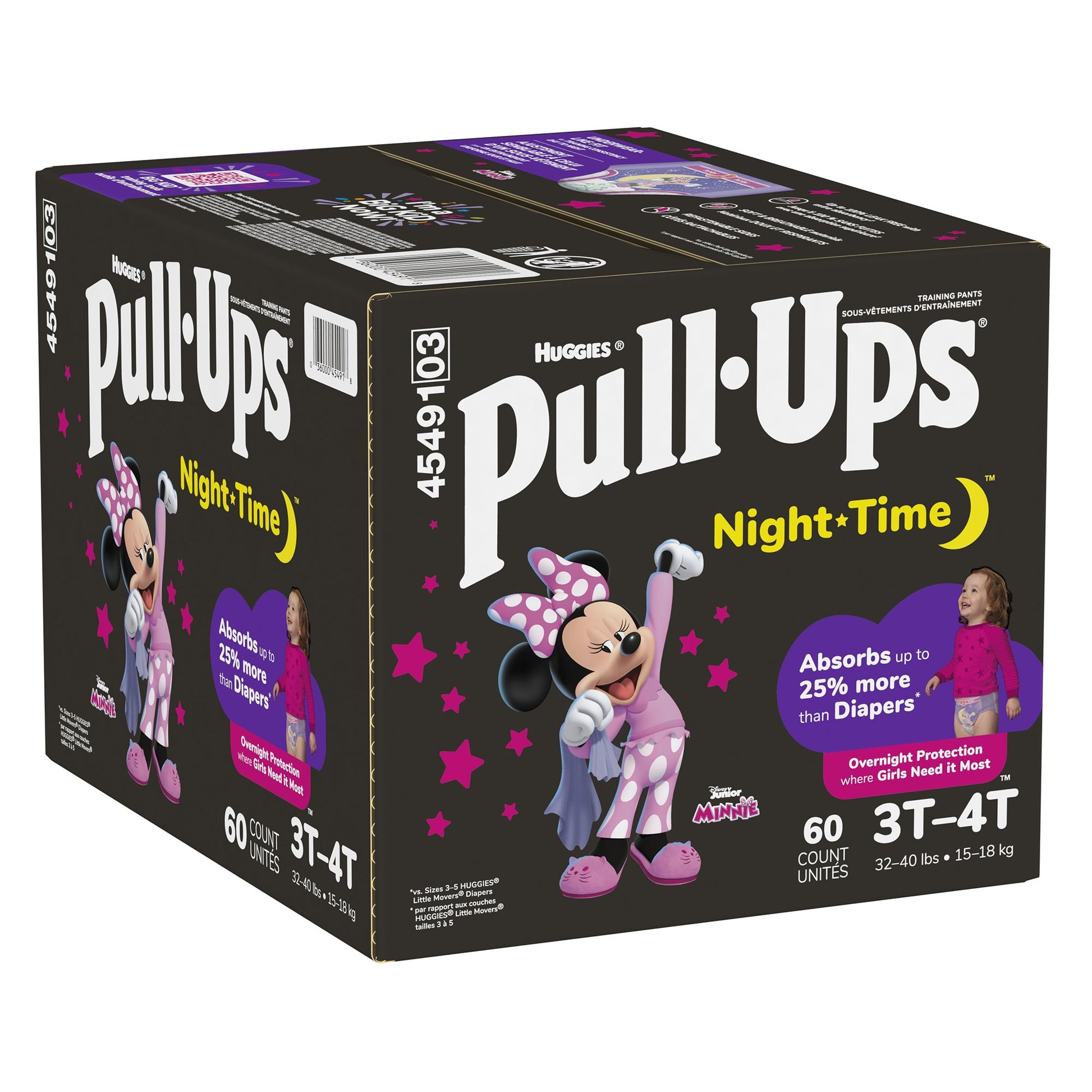 Huggies Pull-Ups Night-Time Training Pants, 3T to 4T