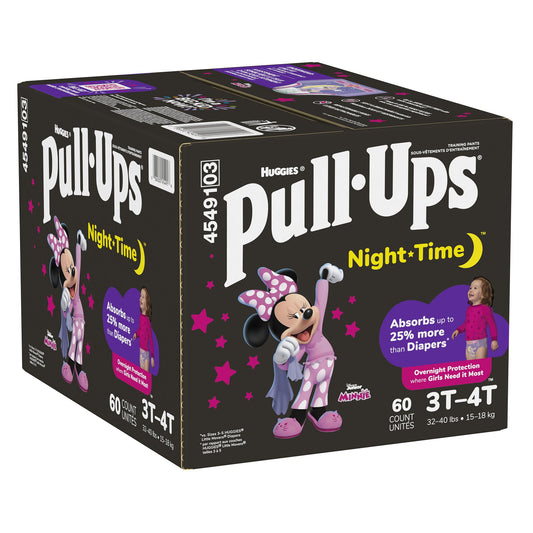 Huggies Pull-Ups Night-Time Training Pants, 3T to 4T