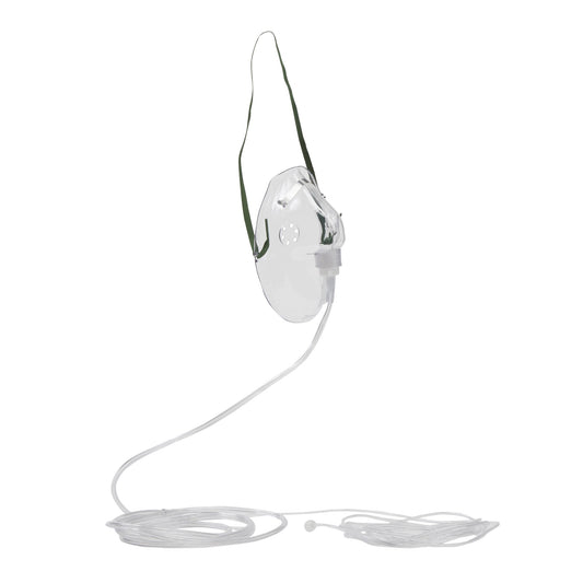 Oxygen Mask Elongated Style Adult Adjustable Head Strap