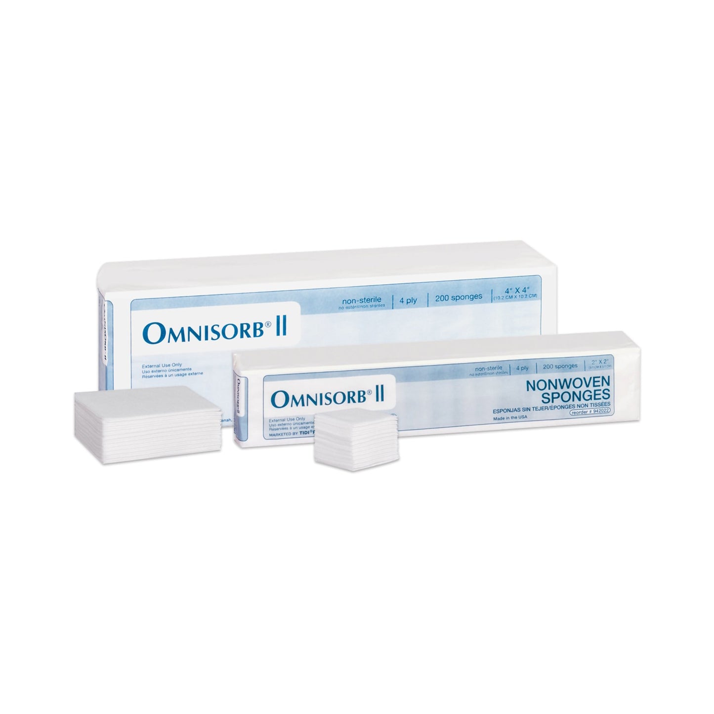 Omnisorb Nonwoven Sponge, 2 x 2 Inch, 4-Ply