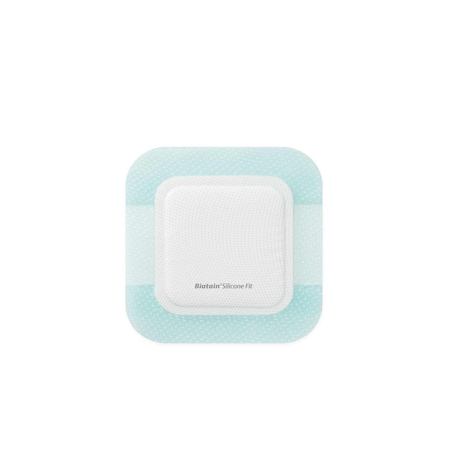 Silicone Foam Dressing Biatain Silicone Fit 6 x 6 Inch With Border Film Backing Silicone Adhesive Square Sterile