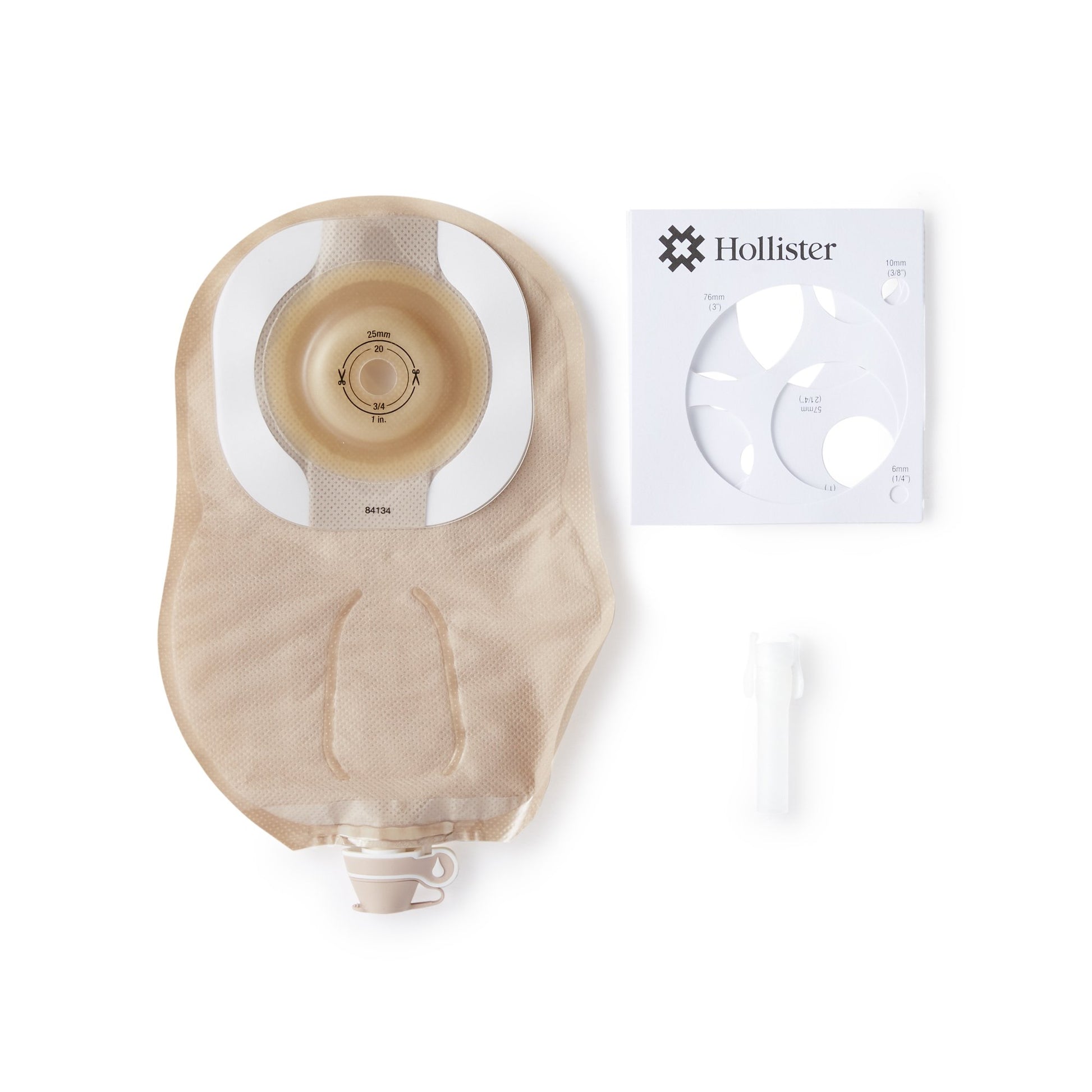CeraPlus™ Soft Convex 1-Piece Ultra Clear Urostomy Pouch, Cut to fit up to 25 mm