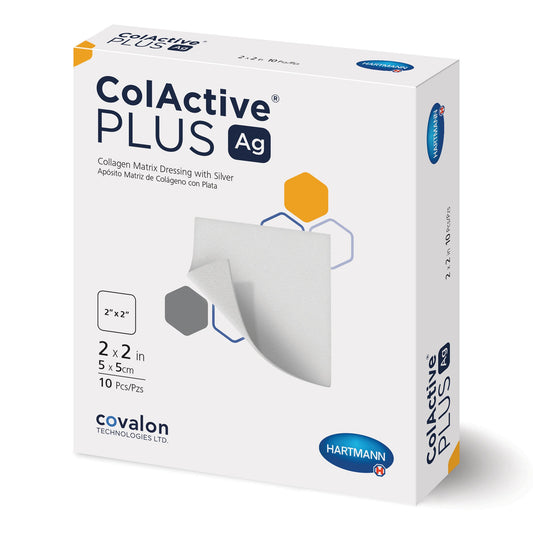 ColActive Plus Ag Collagen Dressing with Silver, 2 x 2 Inch