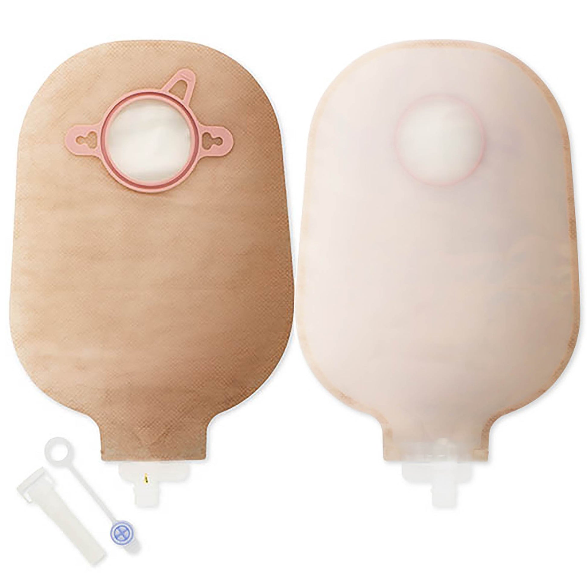 New Image™ Two-Piece Transparent Urostomy Pouch, 57 mm Flange, Red Color Match