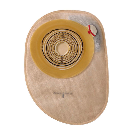 Assura Flat One-Piece Opaque Colostomy Pouch, Cut to Fit Stomas 20 – 75mm