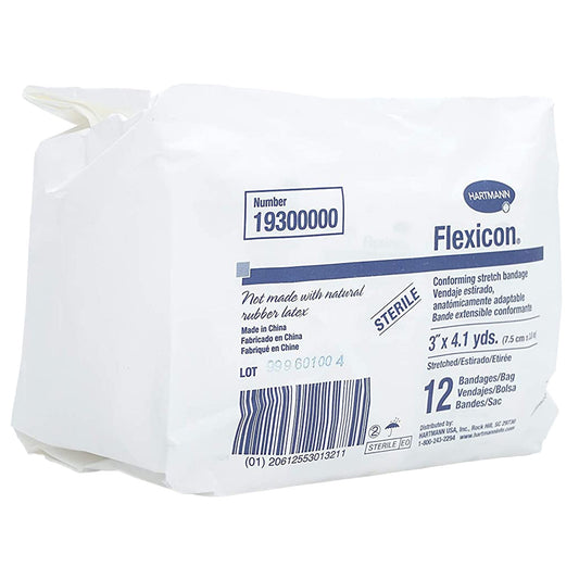 Flexicon Sterile Conforming Bandage, 3 Inch x 4-1/10 Yard, One-Ply