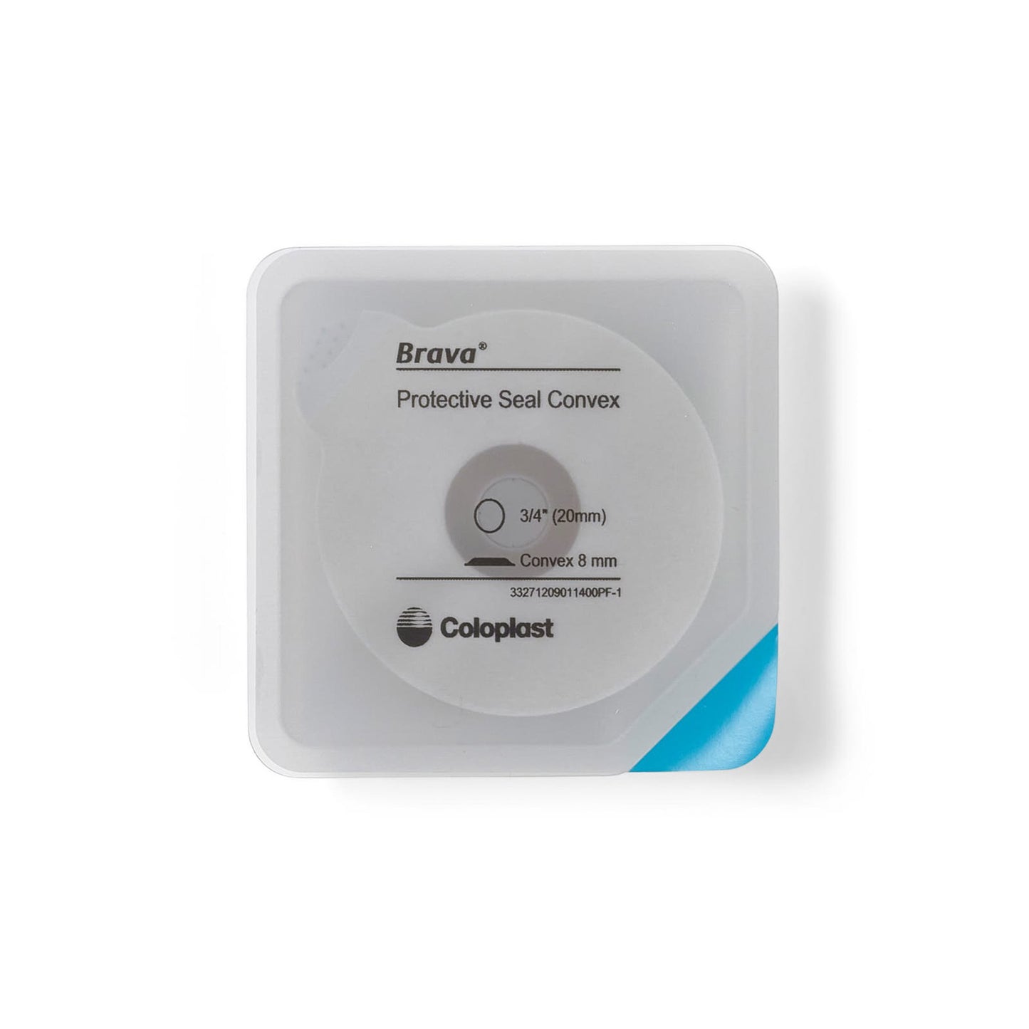 Ostomy Seal Brava Convex, Starter Hole 3/4 Inch (20mm) For Use with Ostomy Pouch