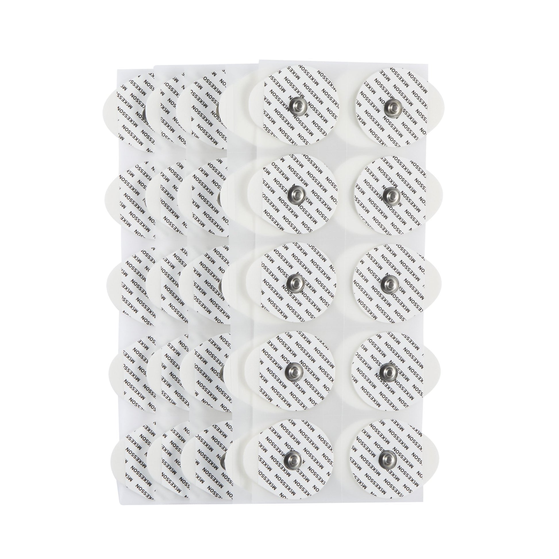 ECG Monitoring Electrode McKesson Snap Connector Conductive Adhesive Gel Foam Backing Adult Non-Radiolucent 50 per Pack