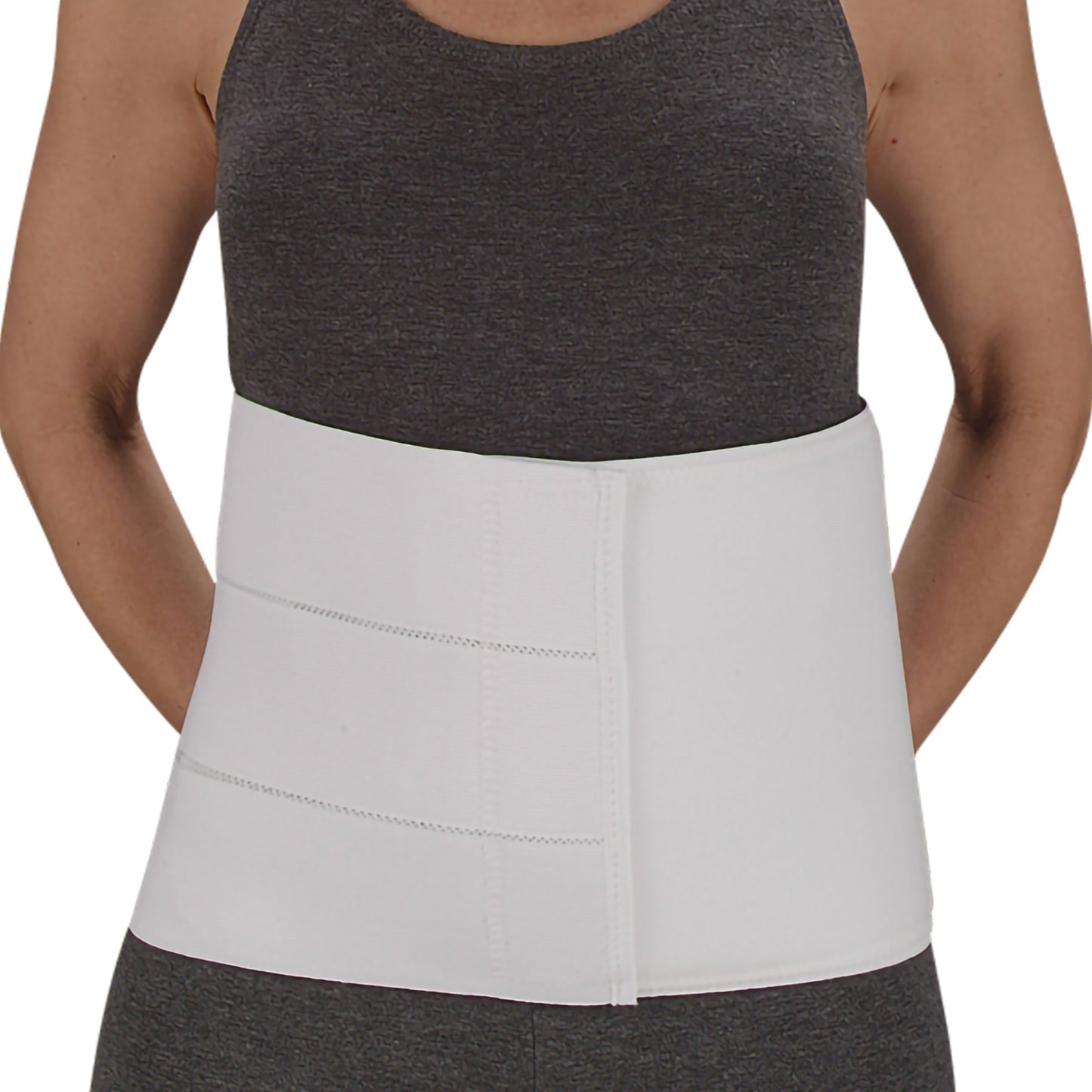 Abdominal Binder DeRoyal Large Hook and Loop Closure 63 to 74 Inch Waist or Hip Circumference 9 Inch Height Adult