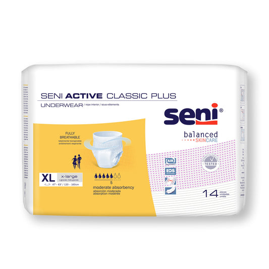 Seni Active Classic Plus Moderate Absorbent Underwear, Extra Large