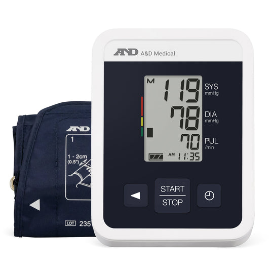 Digital Blood Pressure Monitor AND Wide Cuff Nylon Cuff 8.6 tp 16.5 Inch Circumference Desk Model