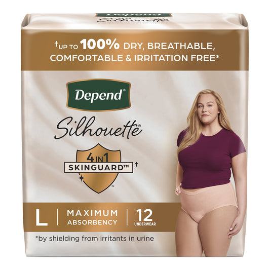 Depend Silhouette Maximum Absorbency Underwear, Large