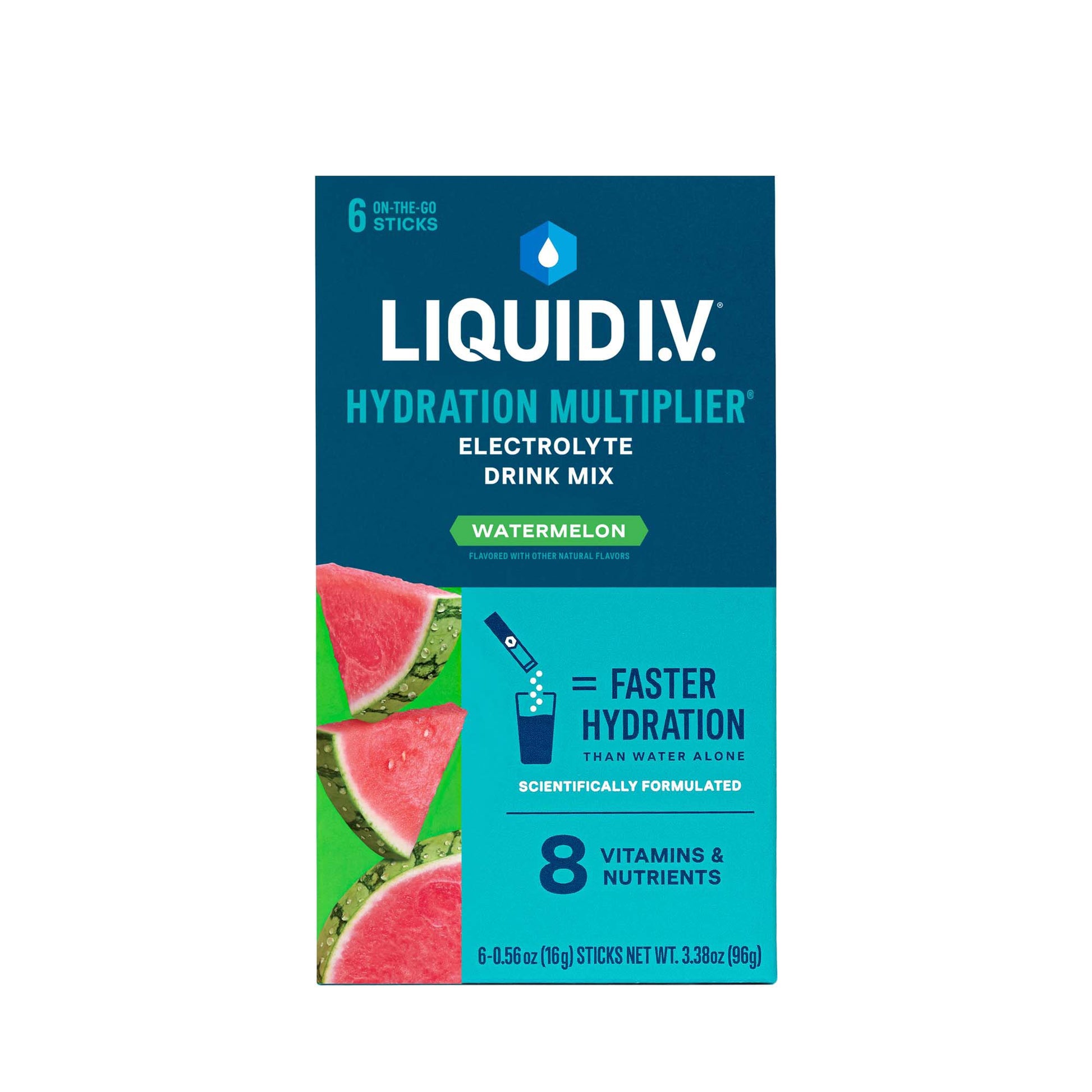 Oral Electrolyte Solution Liquid I.V. Hydration Multiplier Watermelon Flavor 0.56 oz.