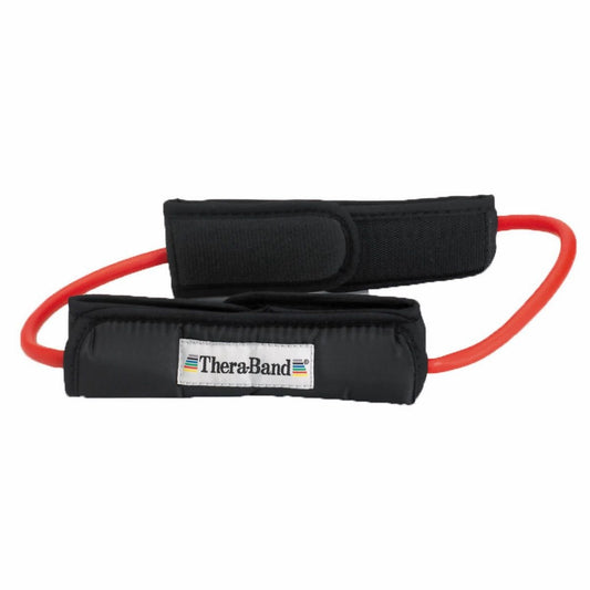Exercise Resistance Tubing with Cuffs TheraBand Red 12 Inch Circumference Beginner Resistance