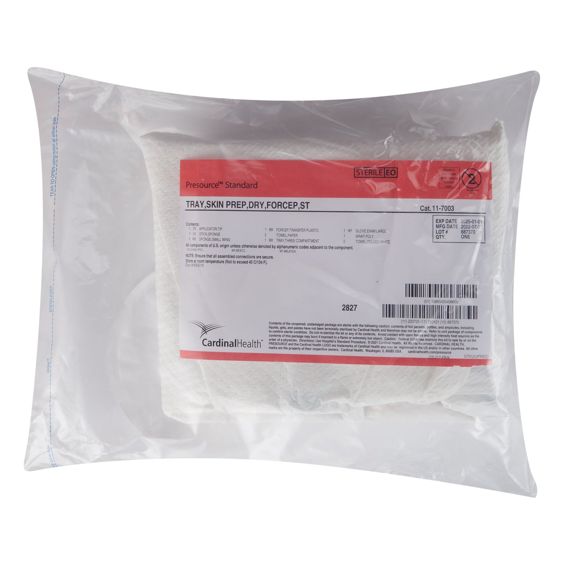 Dry Skin Prep Scrub Tray Cardinal Health™