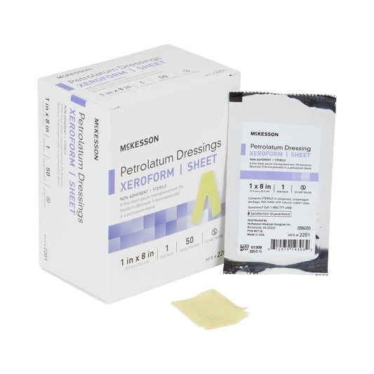 McKesson Xeroform Petrolatum Impregnated Dressing, 1 x 8 Inch